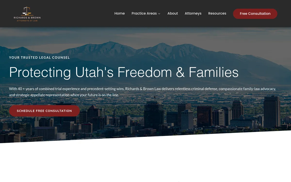 Richards Brown Law screenshot