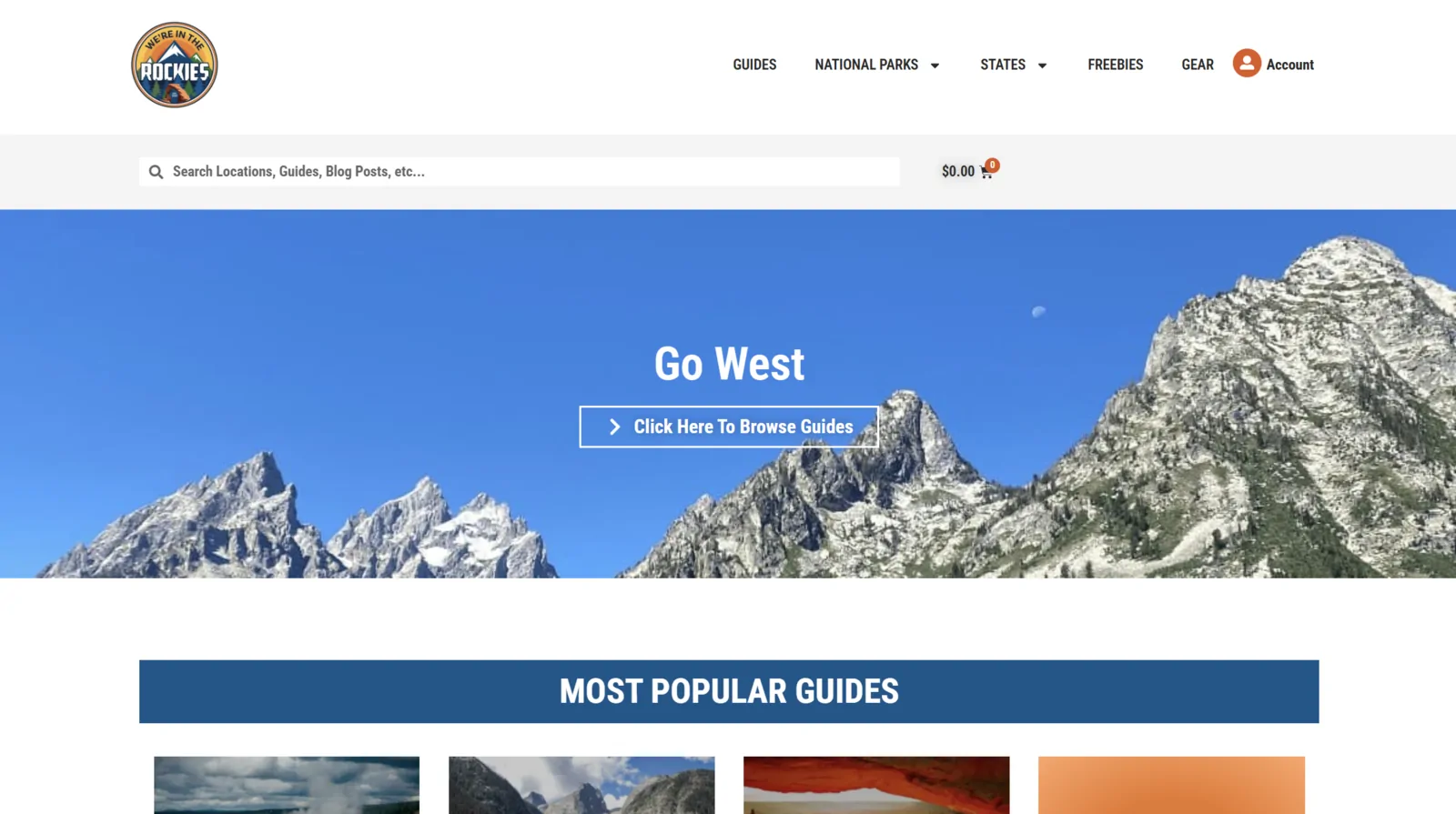 We're In The Rockies website built by Wasatch Web